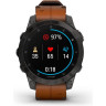 Часы GARMIN EPIX (2ND GENERATION) SAPPHIRE BLACK TITANIUM WITH CHESTNUT LEATHER STRAP 47 мм 11165