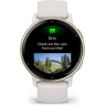 Часы GARMIN VIVOACTIVE 5 CREAM GOLD ALUMINUM BEZEL WITH IVORY CASE AND SILICONE BAND 11436